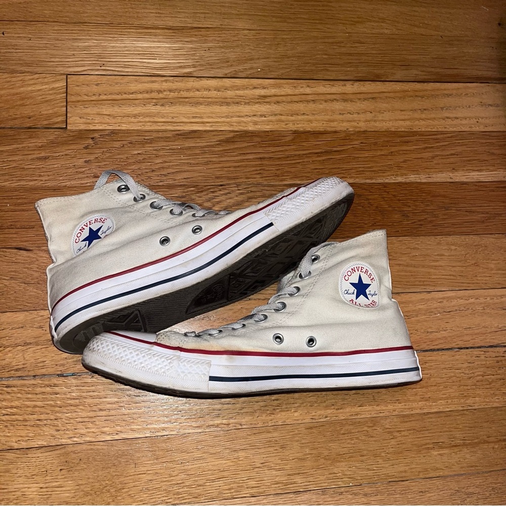 Converse High-Top Sneakers in Cream